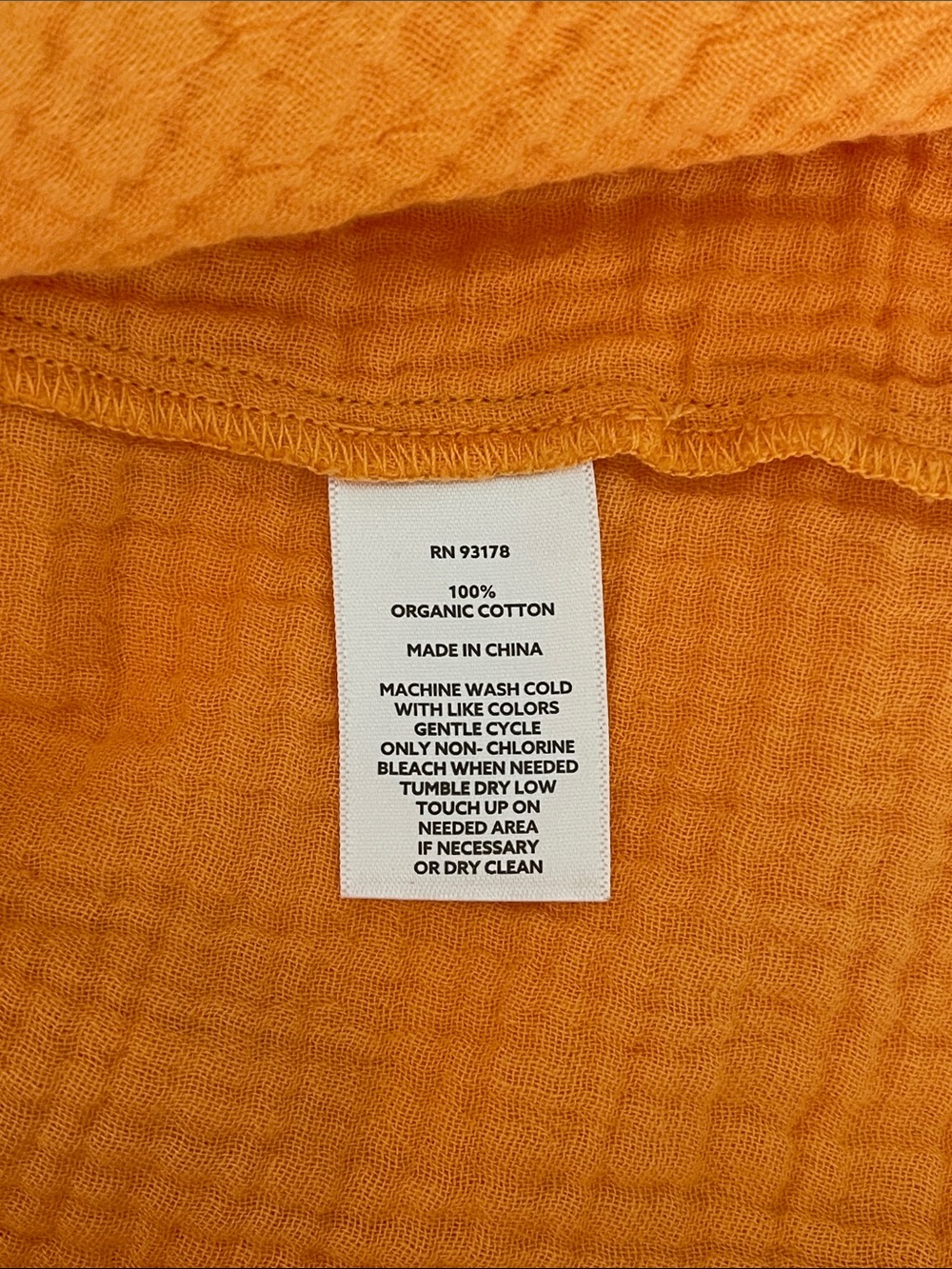 Magaschoni Short Sleeve Top 100% Organic Cotton Gauze Apricot Size S Resortwear - Picture 8 of 8